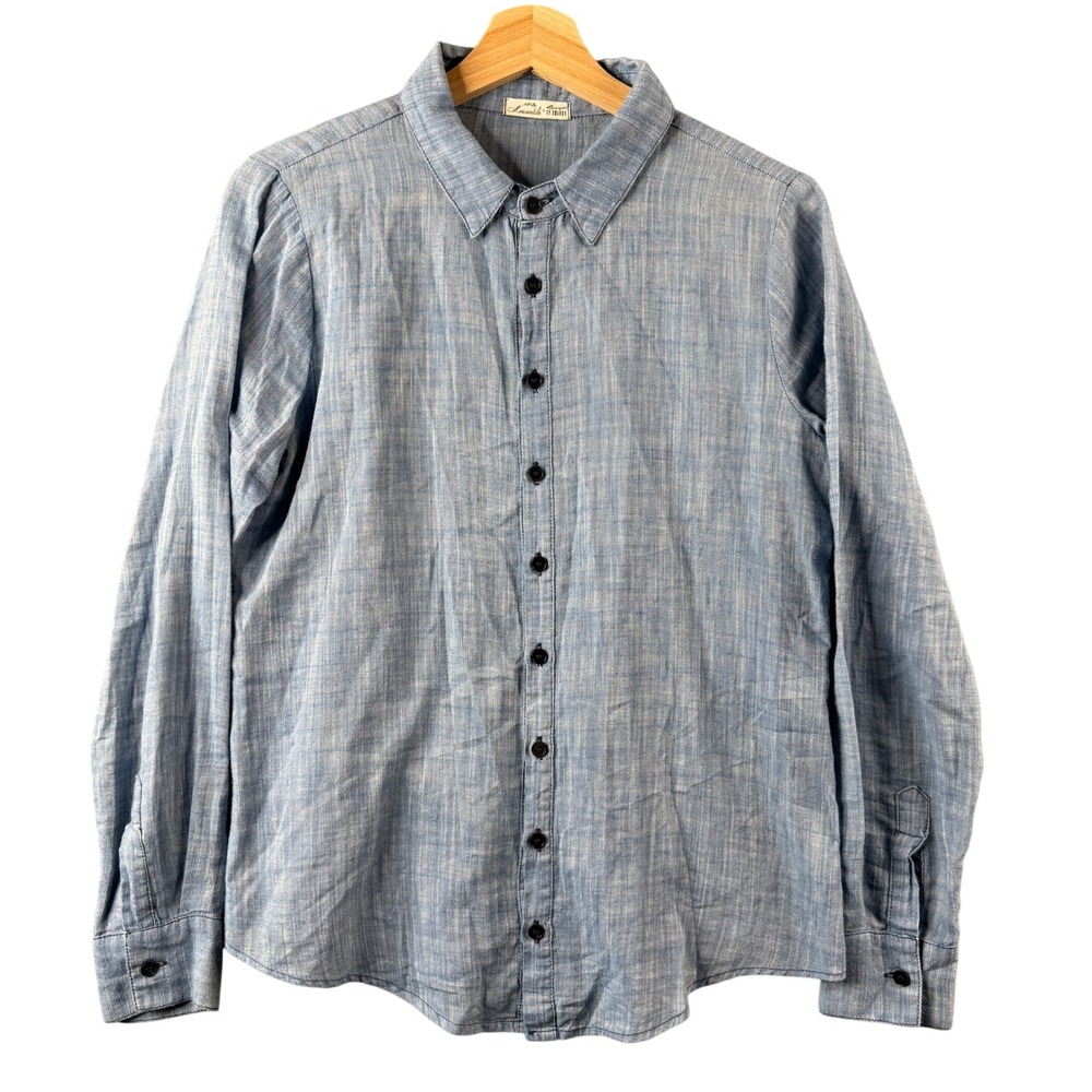 CP Shades x Mill Valley Mercantile Blue Cotton Chambray Button Down Shirt XS